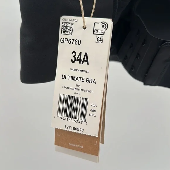 Women's Size 34A adidas Training high-support Ultimate sports bra NEW WITH TAGS - Picture 3 of 4